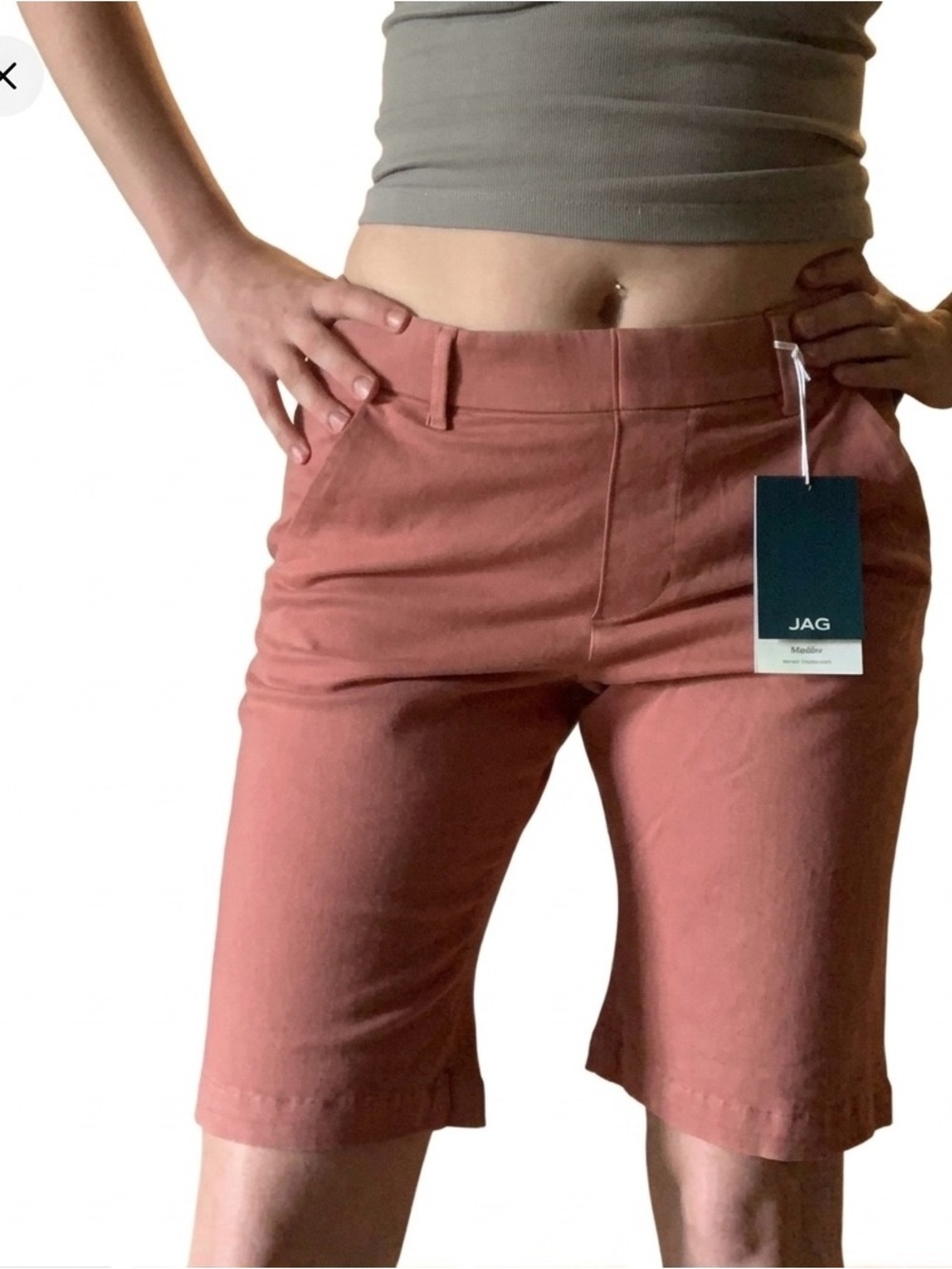 NWT JAG Jeans Maddie Rust-coloured Bermuda Short